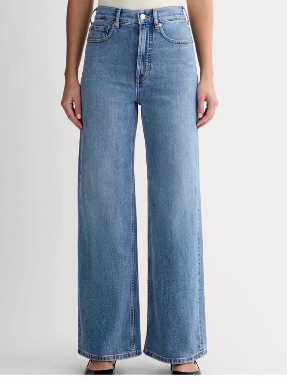 Everlane THE WAY-HIGH® SAILOR JEAN Organic Cotton EUC Size 28S Length 25 1/2”
